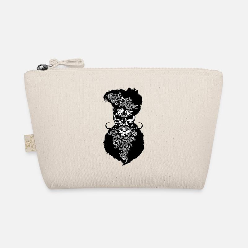 Tod Kopf Schädel Schädel bärtige hipster Schnurrbart s Bio-Täschchen