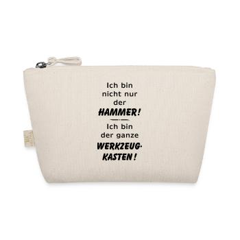 Ich bin nicht nur der Hammer - der Werkzeugkasten - Bio-Täschchen - Natur - Vorne