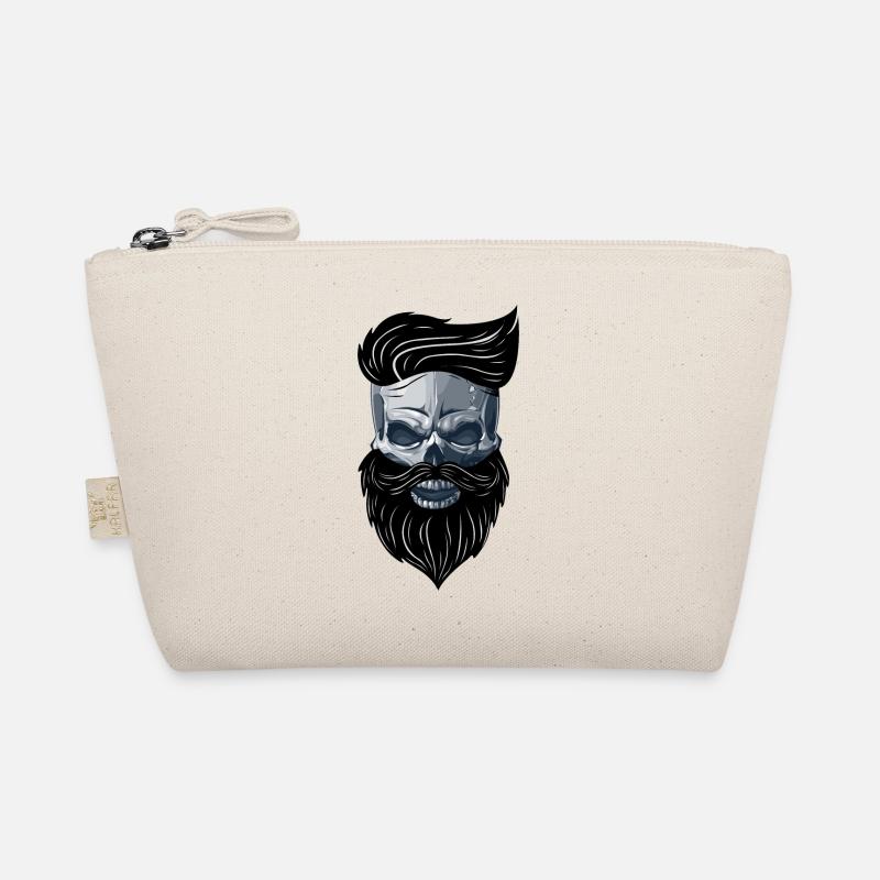 Beardy Beard Beard Man Skull Gift Idea Organic Pouch
