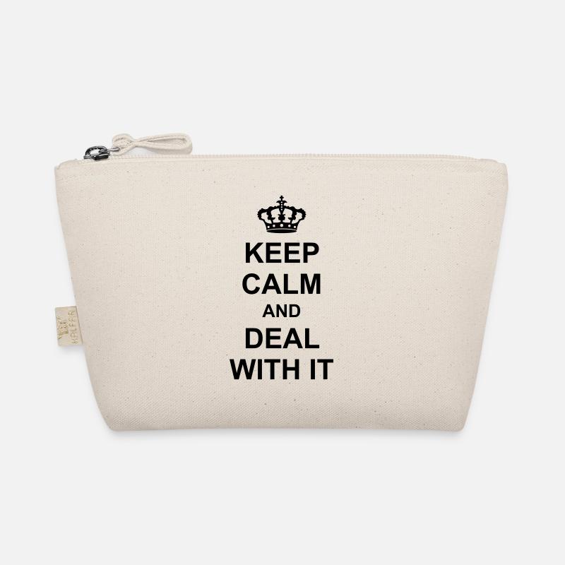 deal with it keep calm and crown relax calm Organic Pouch