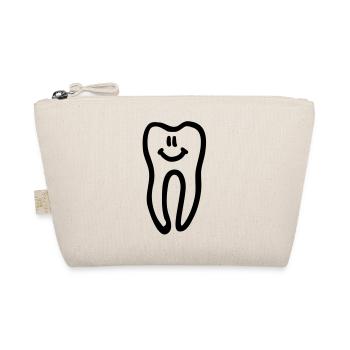 zahn_smiley__f1 - Bio-Täschchen - Natur - Vorne