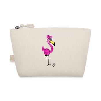 Die Fladders - der Flamingo - Bio-Täschchen - Natur - Vorne