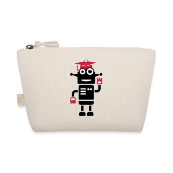 Robot with doctor's hat Gift for promotion - Organic Pouch - nature - Front
