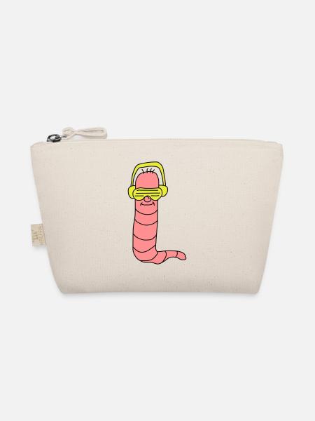 Cool Party Worm DJ - Bio-Täschchen - Natur - Vorne