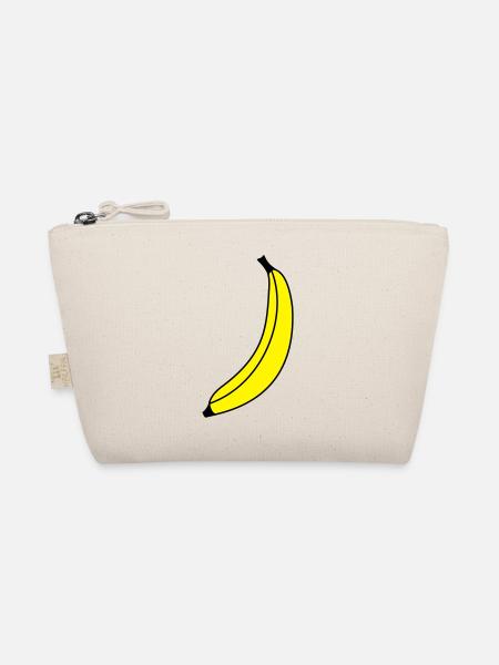 Leuchtend gelbe Banane - Bio-Täschchen - Natur - Vorne
