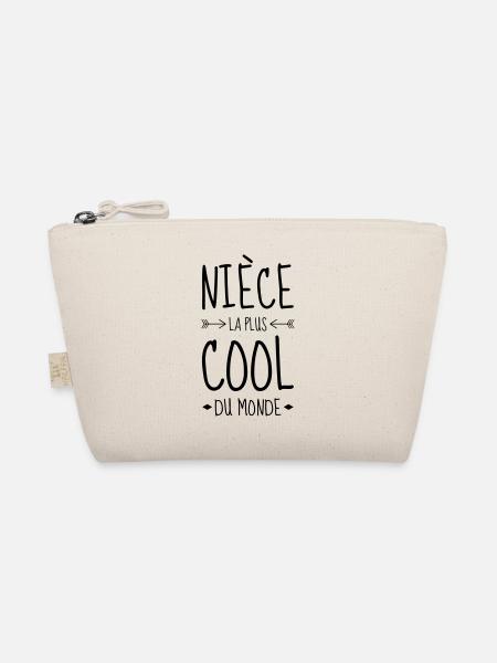 Niece Nichte Nièce Baby Bébé Family - Organic Pouch - nature - Front