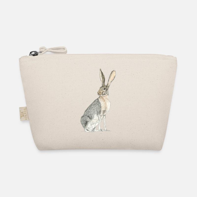 Hase mit langen Löffeln - Bio-Täschchen - Natur