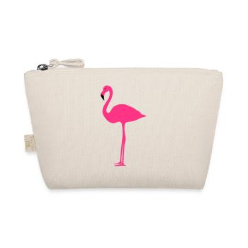 Flamingo 2 colors - Organic Pouch - nature - Front