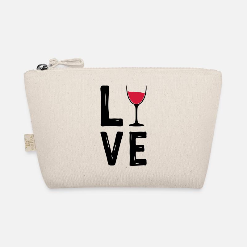 Wein Wine Love Liebe Weinglas 2c Bio-Täschchen
