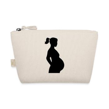 schwanger silhouette - Bio-Täschchen - Natur - Vorne