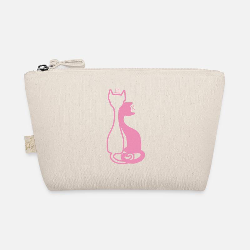 Couple de chats élégants – Pink Trousse biologique