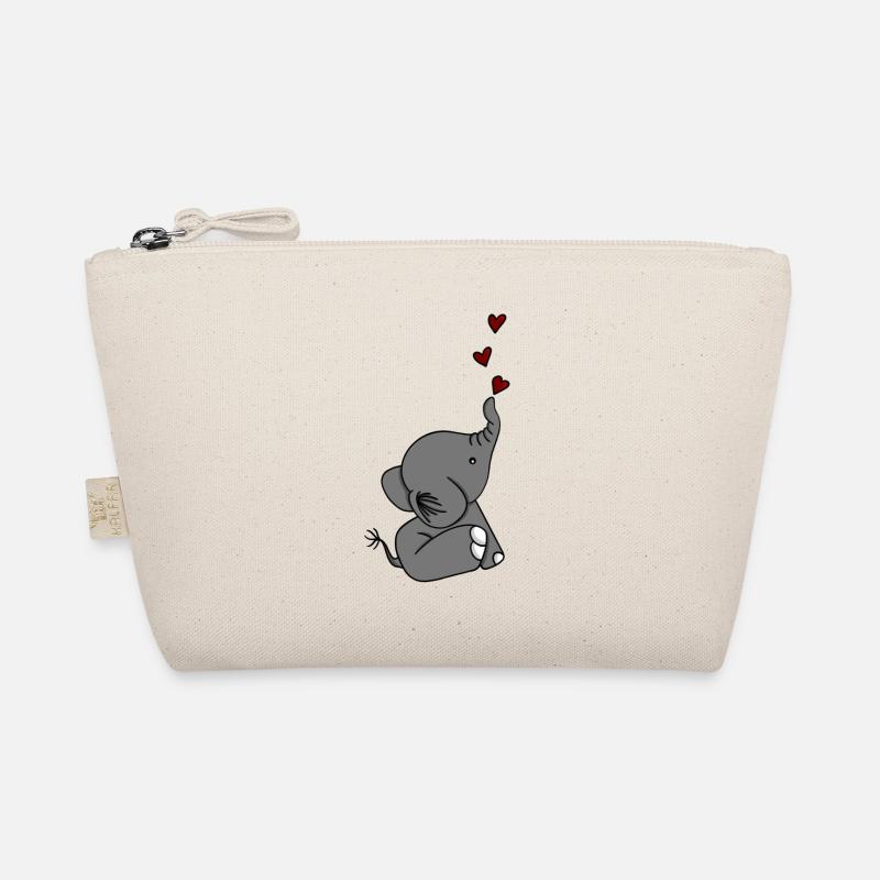 LITTLE ELEPHANT LOVE - Bio-Täschchen - Natur