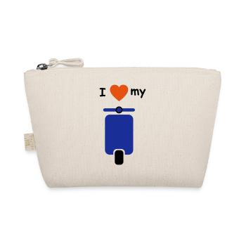 i love roller + heart - Organic Pouch - nature - Front