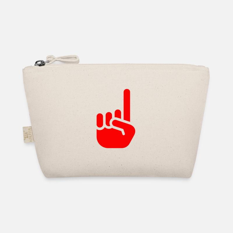 Index finger red - Organic Pouch - nature