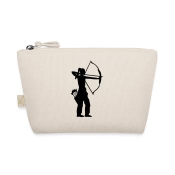 Archer with arrow quiver archery - Organic Pouch - nature - Front