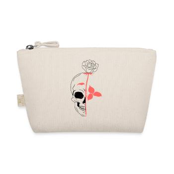 Pink skull skull - Organic Pouch - nature - Front