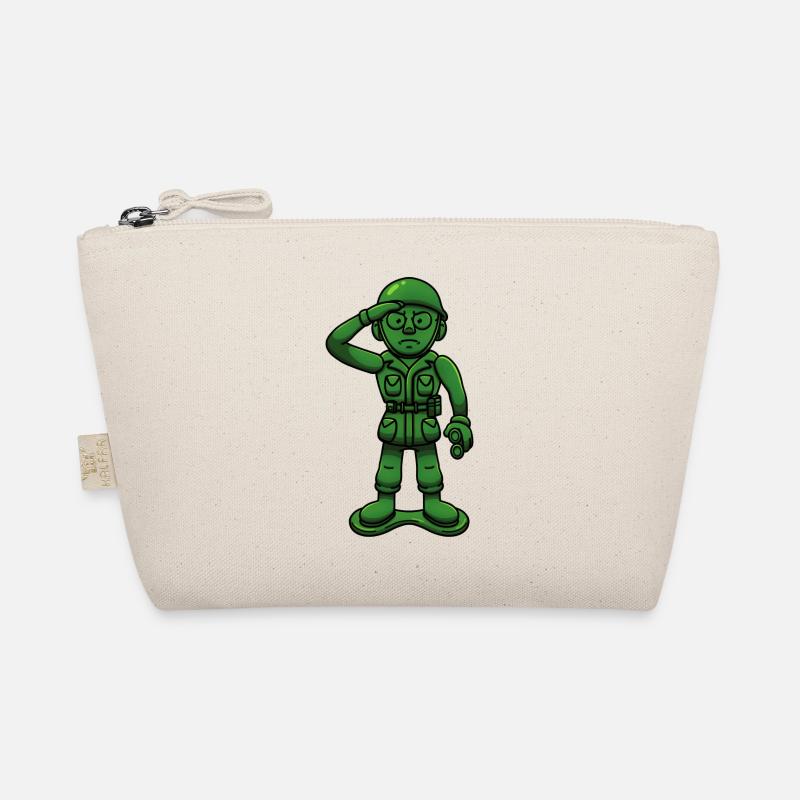 Green Military Soldier Toy Sergeant Saluting Organic Pouch