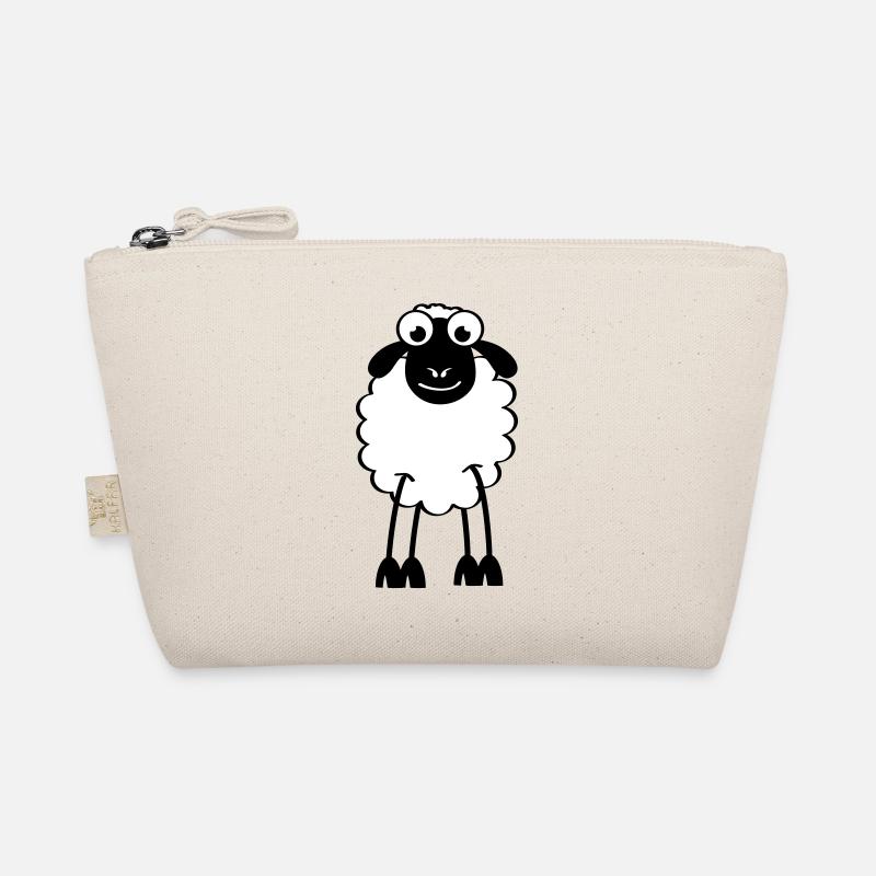 Sheep, white or black sheep. Dreaming or sleeping Organic Pouch