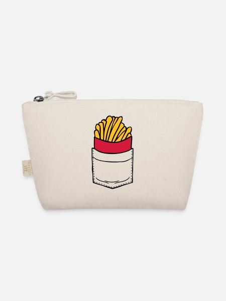 Brusttasche Pommes Frites - Bio-Täschchen - Natur - Vorne