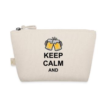 Keep Calm Bier Text - Bio-Täschchen - Natur - Vorne