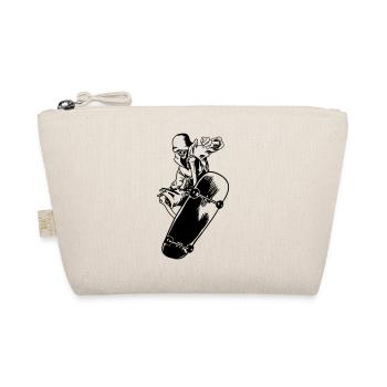BOARD SKATER BOARDER SK8 LONGBOARDER SKATING MOTIF - Organic Pouch - nature - Front