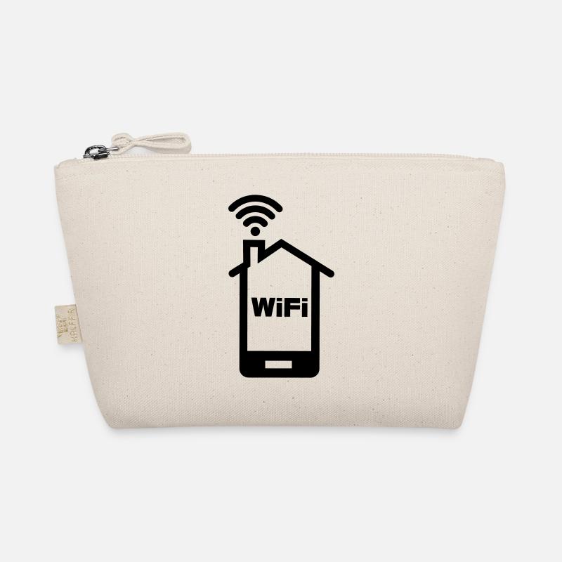 Smartphone Home Logo Home mit Text WIFI Bio-Täschchen