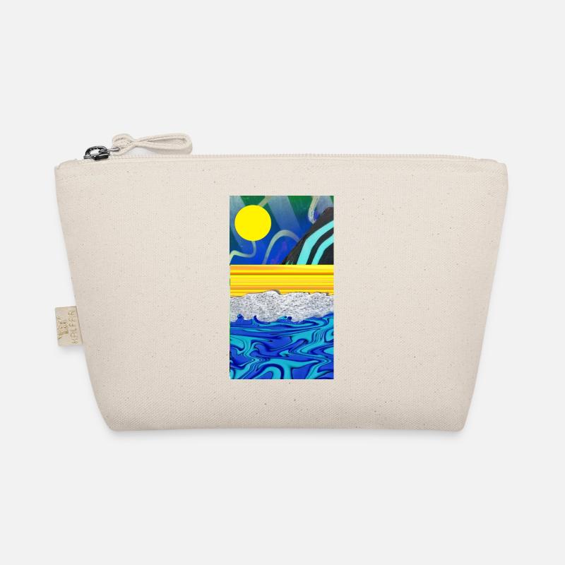 Meer, Sand, Himmel, Sonne Graffiti Landschaft Bio-Täschchen