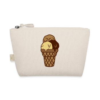 3 délicieuses boules de crème glacée gaufre - Trousse biologique - nature - Devant