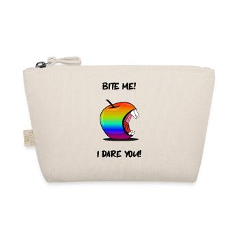 Gay Pride Apple BITE ME - Organic Pouch - nature - Front