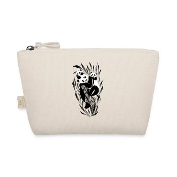 Famille panda perchée dans des bambous - Trousse biologique - nature - Devant