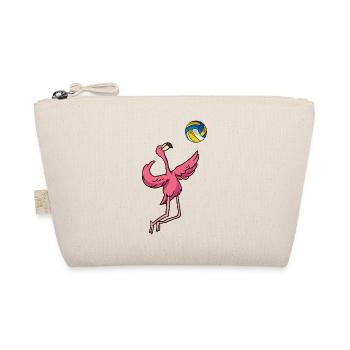 Volleyball Flamingo Volleyball-Team Trainer - Bio-Täschchen - Natur - Vorne