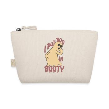 Funny Halloween Ghost, Boo, Booty, Ghost - Organic Pouch - nature - Front