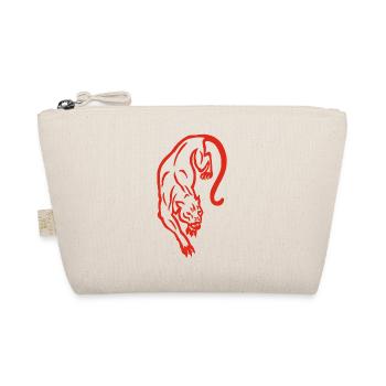 Red panther silhouette - Organic Pouch - nature - Front