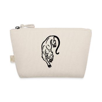Black panther silhouette - Organic Pouch - nature - Front