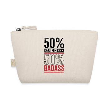 50% Bank Clerk 50% Badass Finance Bookkeeper Cashi - Bio-Täschchen - Natur - Vorne