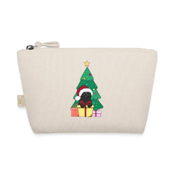 Chat devant le sapin de Noël avec chapeau de Noël Merry - Trousse biologique - nature - Devant