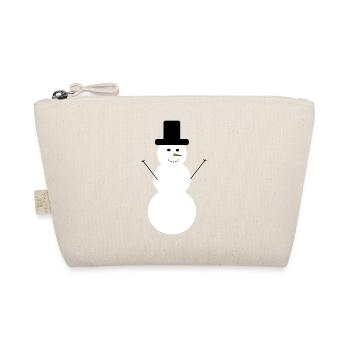 Schneemann - Bio-Täschchen - Natur - Vorne