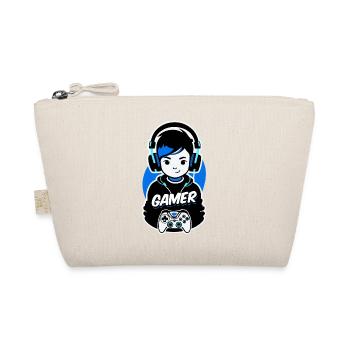 Gamer boy - Blue - Organic Pouch - nature - Front