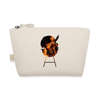 Grill with Fire BBQ Design for Men - Organic Pouch - nature - Front
