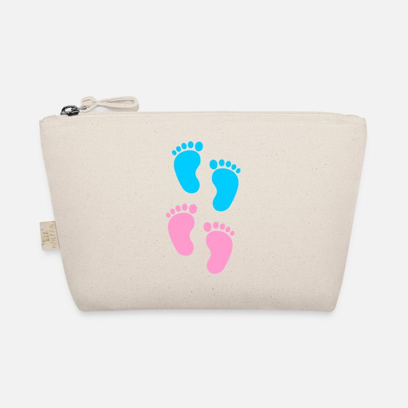 Empreintes de bébé bleues et roses Trousse biologique