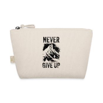 Never give up - Organic Pouch - nature - Front