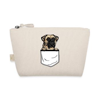 Bullmastiff Pocket Dog T Shirt - Organic Pouch - nature - Front