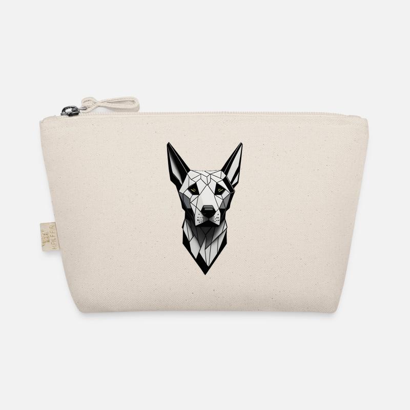 Geometrischer Dobermann Hund - Bio-Täschchen - Natur