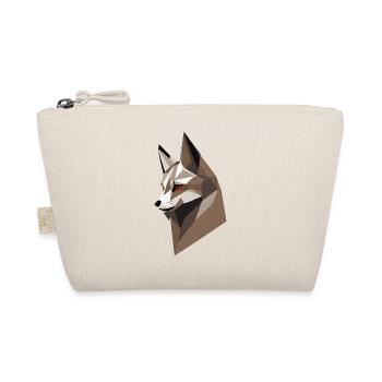 Geometric Fox Head - Organic Pouch - nature - Front