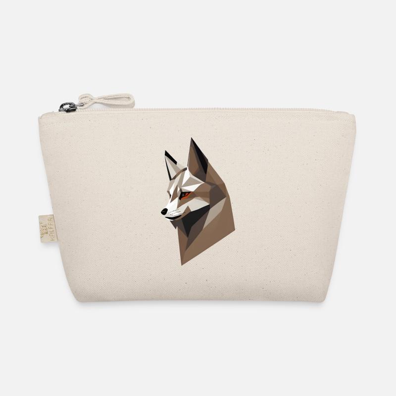 Geometric Fox Head Organic Pouch