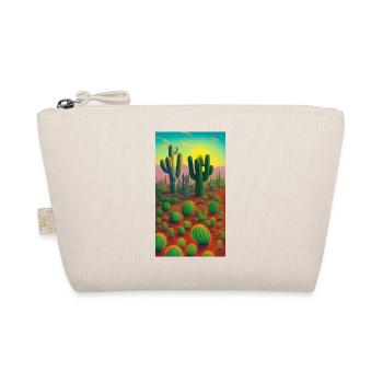 Retro Cactus - Organic Pouch - nature - Front