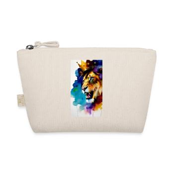 Crowned Lion Watercolour - Organic Pouch - nature - Front