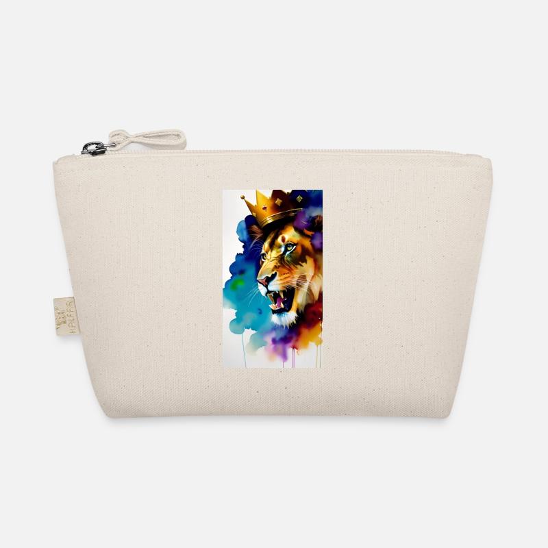 Crowned Lion Watercolour Organic Pouch