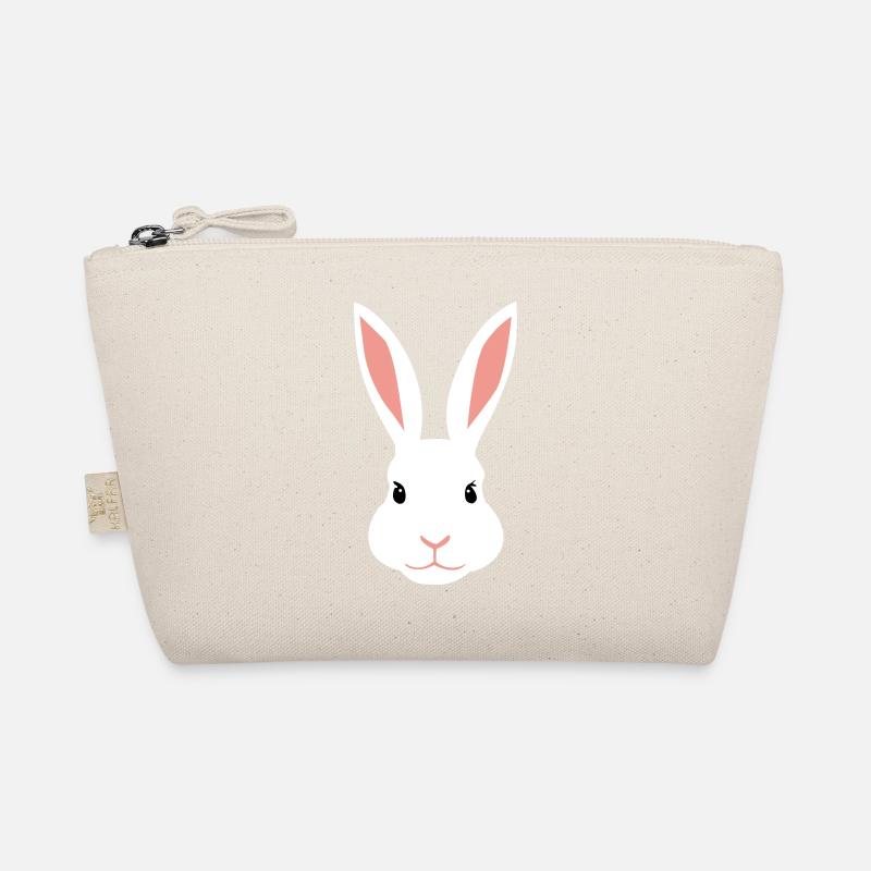 White female rabbit Organic Pouch