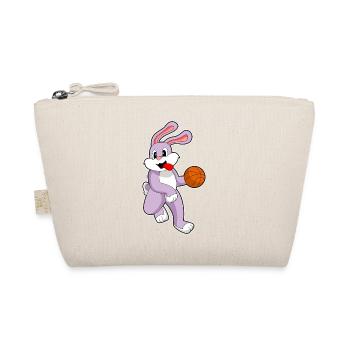 Hase Basketballspieler Basketball - Bio-Täschchen - Natur - Vorne